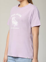 REGULAR FIT WOMEN'S TEE SHORT SLEEVE PURPLE