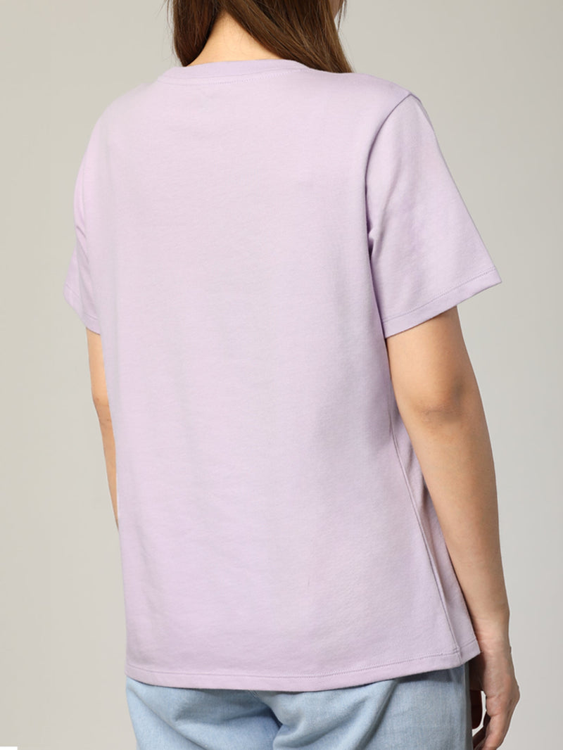 REGULAR FIT WOMEN'S TEE SHORT SLEEVE PURPLE