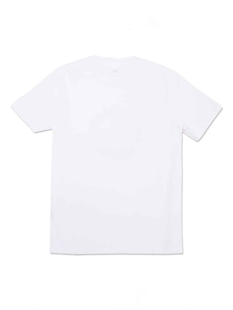 เสื้อยืดแขนสั้นผู้ชาย ทรงตรง สีขาว