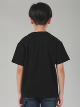 เสื้อยืดแขนสั้นเด็กผู้ชาย คอลเลคชั่น LEE SPORTY ทรงตรง สีดำ