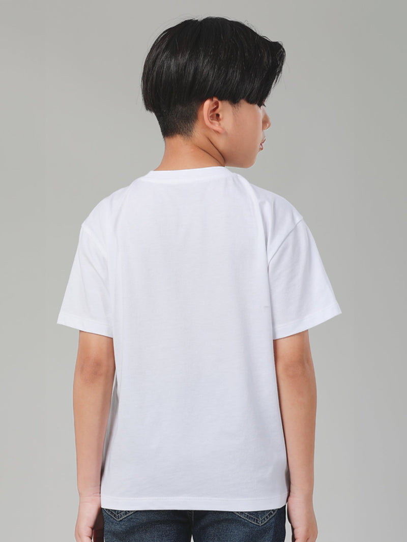REGULAR FIT LEE SPORTY COLLECTION BOY'S TEE SHORT SLEEVE WHITE