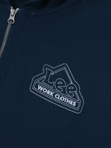 เสื้อฮู้ดดี้มีซิปผู้ชาย ทรงตรง สีกรมท่า