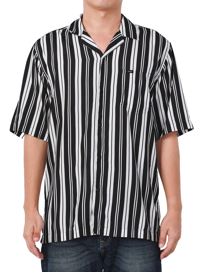 COMFORT FIT MEN'S SHIRT SHORT SLEEVE BLACK