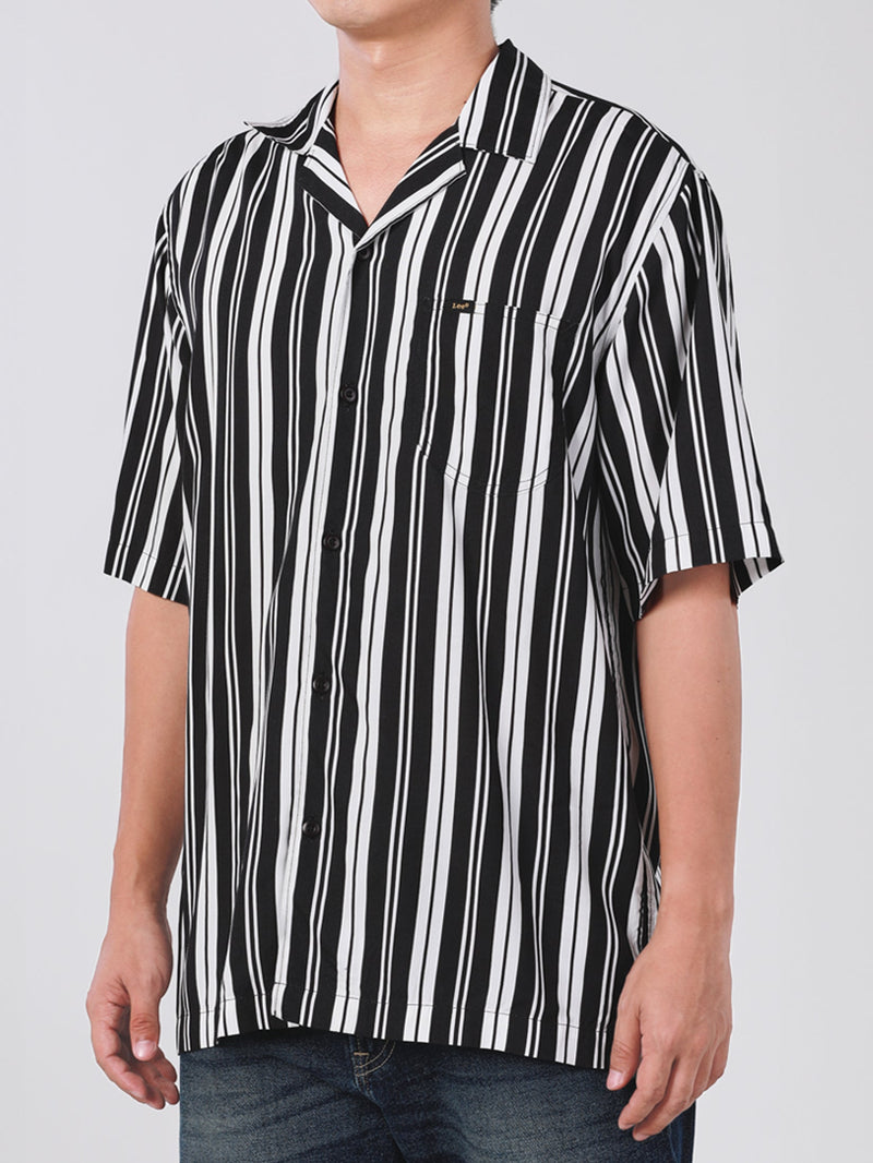 COMFORT FIT MEN'S SHIRT SHORT SLEEVE BLACK