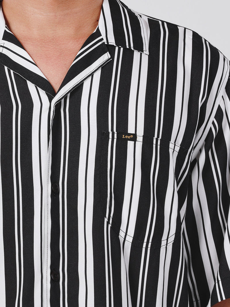 COMFORT FIT MEN'S SHIRT SHORT SLEEVE BLACK