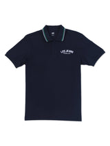 เสื้อยืดโปโลผู้ชาย ทรงตรง สีกรมท่า