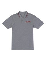 REGULAR FIT MEN'S POLO SHORT SLEEVE GREY