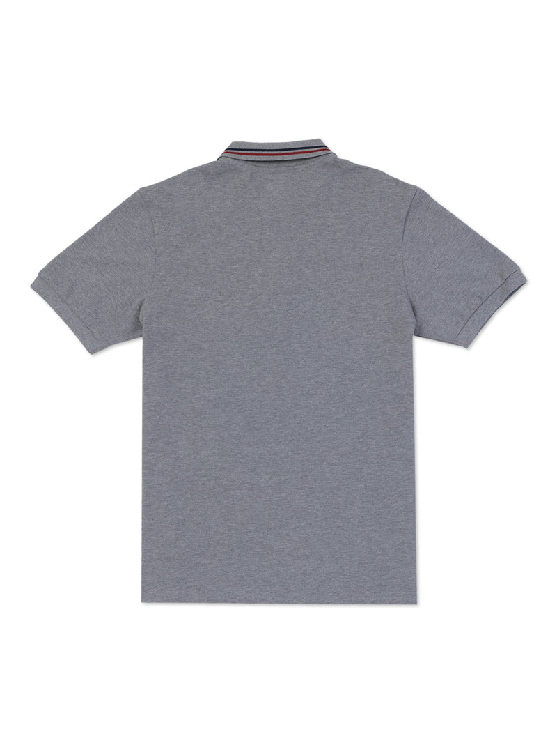 REGULAR FIT MEN'S POLO SHORT SLEEVE GREY