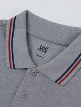 REGULAR FIT MEN'S POLO SHORT SLEEVE GREY