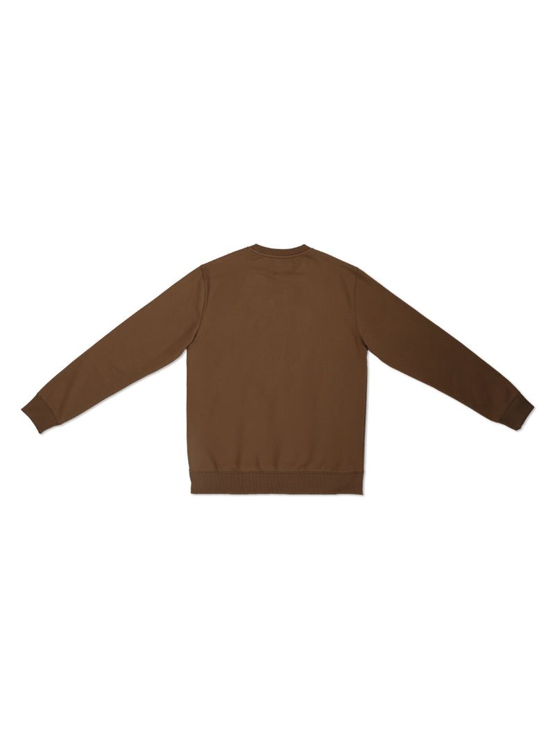 REGULAR FIT MEN'S SWEATSHIRT BROWN