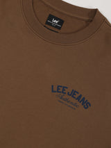 REGULAR FIT MEN'S SWEATSHIRT BROWN