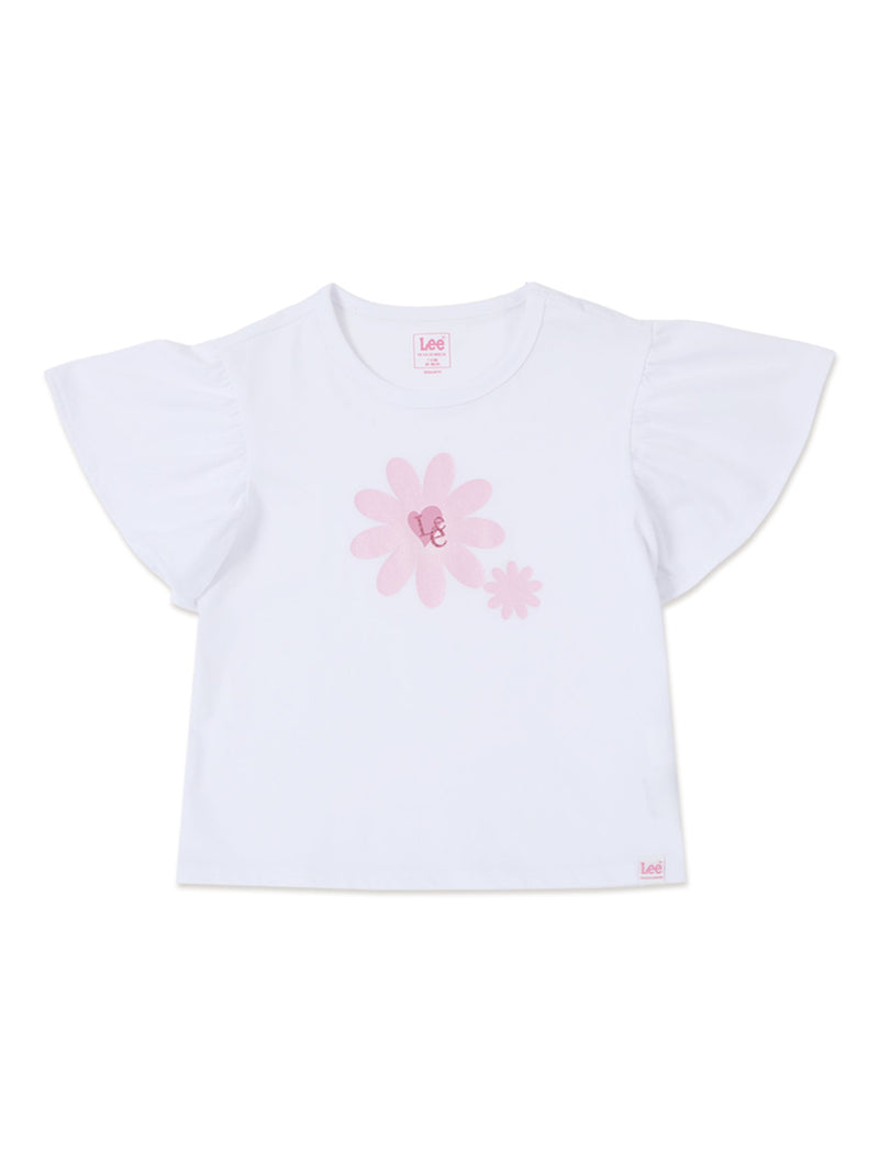 REGULAR FIT LITTLE PINK COLLECTION GIRL'S TEE SHORT SLEEVE WHITE