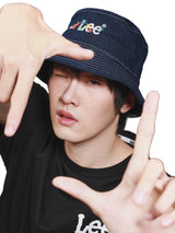 หมวกบักเก็ตผู้ชาย / ผู้หญิง คอลเลคชั่น LEE X AKID FROM YESTERDAY สียีนส์