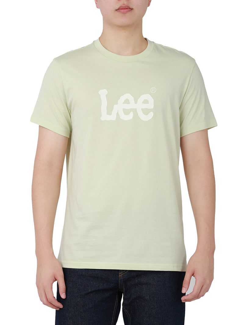 เสื้อยืดแขนสั้นผู้ชาย ทรงตรง สีเขียวอ่อน