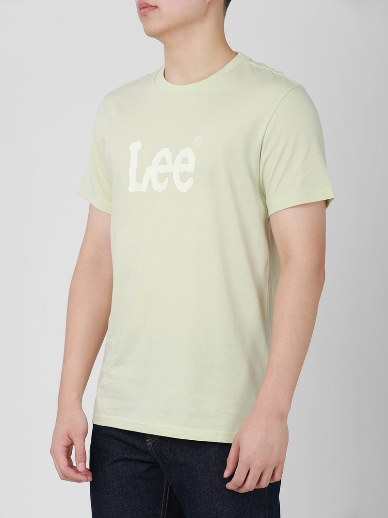 เสื้อยืดแขนสั้นผู้ชาย ทรงตรง สีเขียวอ่อน