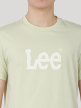 เสื้อยืดแขนสั้นผู้ชาย ทรงตรง สีเขียวอ่อน
