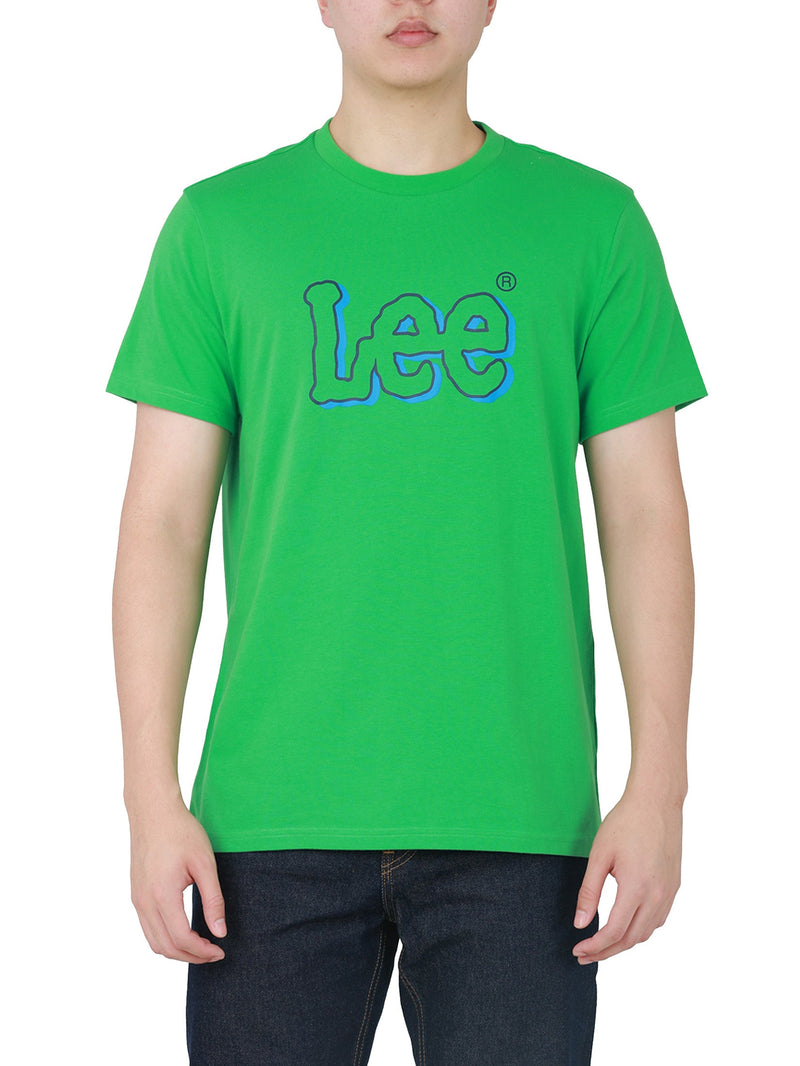 เสื้อยืดแขนสั้นผู้ชาย ทรงตรง สีเขียว