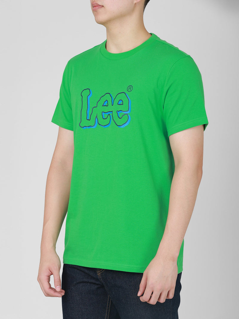 เสื้อยืดแขนสั้นผู้ชาย ทรงตรง สีเขียว