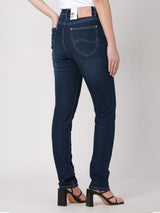 กางเกงยีนส์ผู้หญิง SLIM FIT เอวกลาง ทรงเข้ารูป สียีนส์กลาง