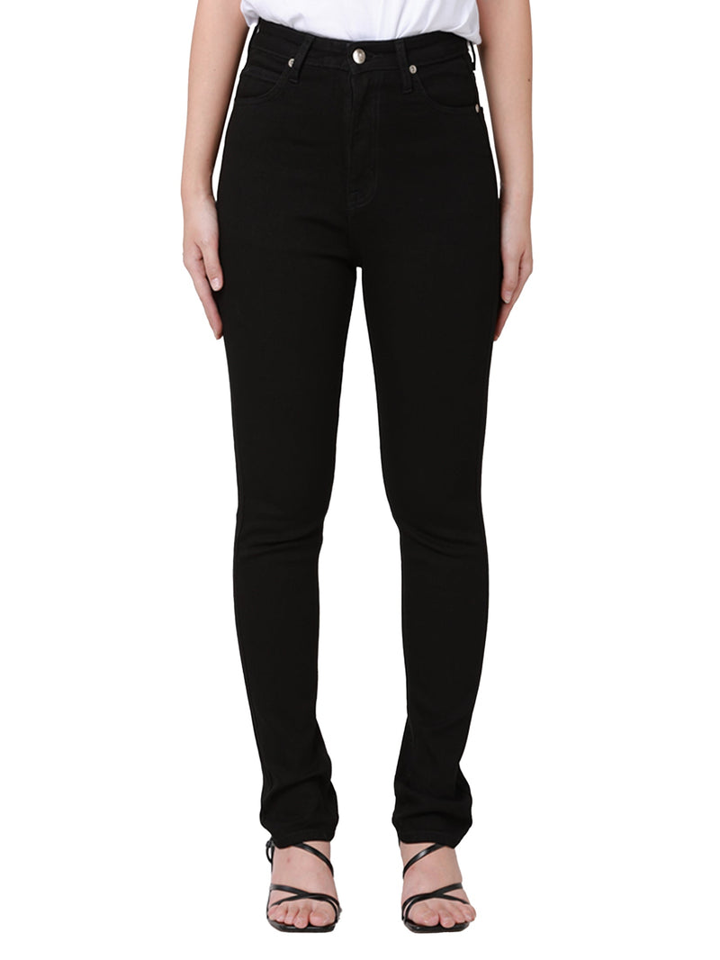 SLIM FIT MID RISE WOMEN'S JEANS BLACK