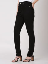 SLIM FIT MID RISE WOMEN'S JEANS BLACK