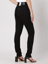 SLIM FIT MID RISE WOMEN'S JEANS BLACK