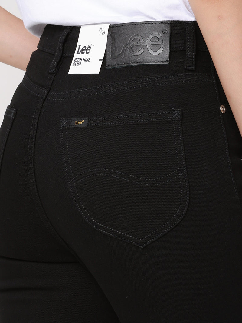SLIM FIT MID RISE WOMEN'S JEANS BLACK