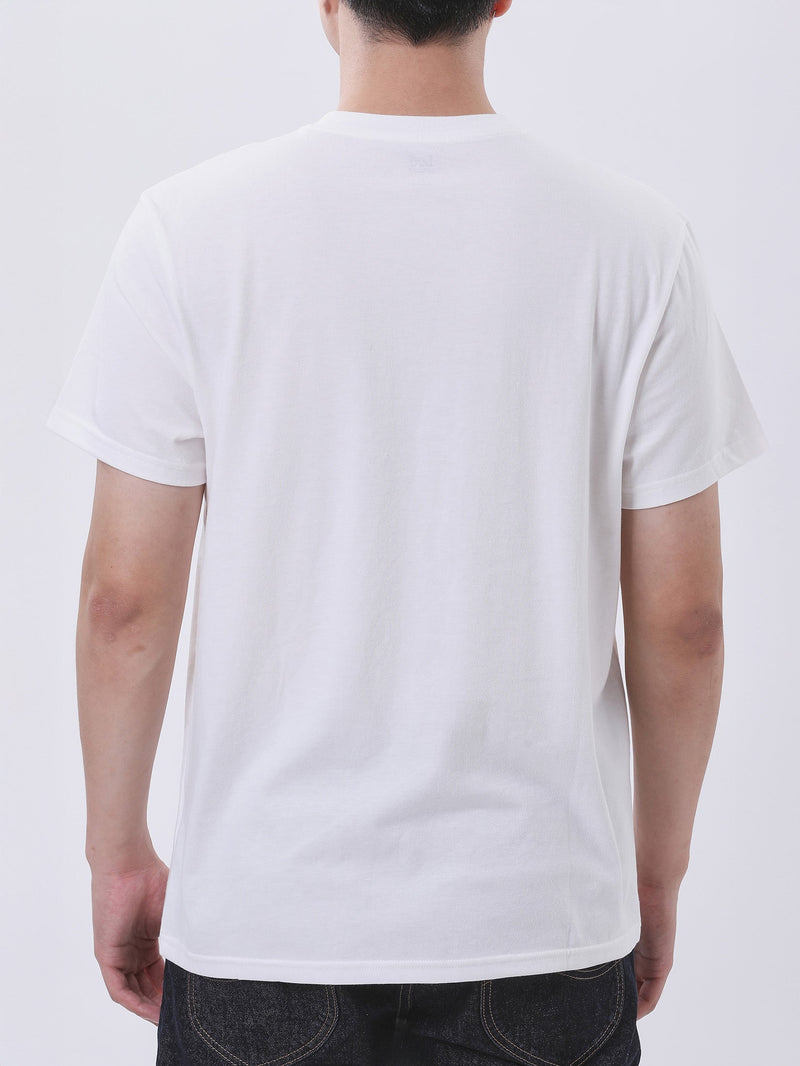 เสื้อยืดแขนสั้นผู้ชาย ทรงตรง สีครีม