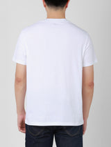 เสื้อยืดแขนสั้นผู้ชาย ทรงตรง สีขาว