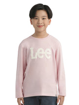เสื้อยืดแขนยาวเด็กผู้ชาย / เด็กผู้หญิง ทรงตรง สีชมพู