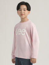 เสื้อยืดแขนยาวเด็กผู้ชาย / เด็กผู้หญิง ทรงตรง สีชมพู