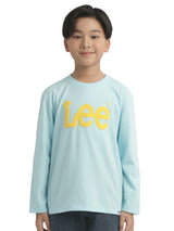 เสื้อยืดแขนยาวเด็กผู้ชาย / เด็กผู้หญิง ทรงตรง สีฟ้า