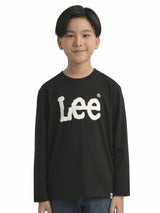 เสื้อยืดแขนยาวเด็กผู้ชาย / เด็กผู้หญิง ทรงตรง สีดำ