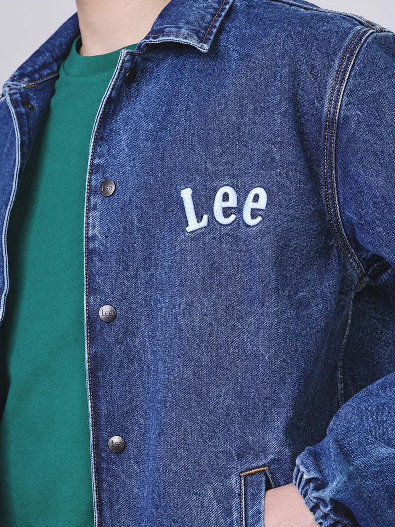 COMFORT FIT LEE X AKID FROM YESTERDAY COLLECTION MEN'S DENIM JACKET MID INDIGO