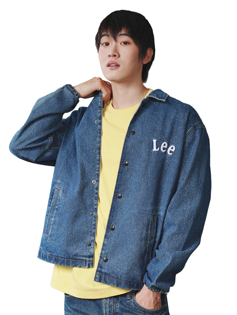 COMFORT FIT LEE X AKID FROM YESTERDAY COLLECTION MEN'S DENIM JACKET MID INDIGO