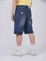 กางเกงขาสั้นผู้ชาย คอลเลคชั่น LEE X AKID FROM YESTERDAY RELAXED FIT เอวกลาง ทรงกระบอกใหญ่ สียีนส์กลาง