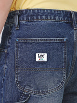 กางเกงขาสั้นผู้ชาย คอลเลคชั่น LEE X AKID FROM YESTERDAY RELAXED FIT เอวกลาง ทรงกระบอกใหญ่ สียีนส์กลาง