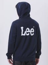 เสื้อฮู้ดดี้มีซิปผู้ชาย ทรงตรง สีกรมท่า
