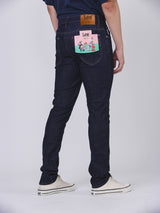 LUKE FIT LEE X AKID FROM YESTERDAY COLLECTION LOW RISE SLIM MEN'S JEANS DARK INDIGO