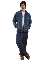 กางเกงยีนส์ผู้ชาย คอลเลคชั่น LEE X AKID FROM YESTERDAY BAGGY FIT เอวสูง ทรงกระบอกใหญ่ สียีนส์กลาง