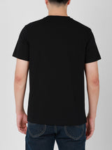 เสื้อยืดแขนสั้นผู้ชาย ทรงตรง สีดำ