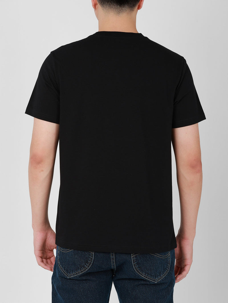 เสื้อยืดแขนสั้นผู้ชาย ทรงตรง สีดำ