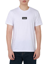เสื้อยืดแขนสั้นผู้ชาย ทรงตรง สีขาว
