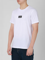เสื้อยืดแขนสั้นผู้ชาย ทรงตรง สีขาว