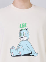 เสื้อสเวตเชิ้ตผู้ชาย คอลเลคชั่น LEE X AKID FROM YESTERDAY LOOSE FIT สีครีม