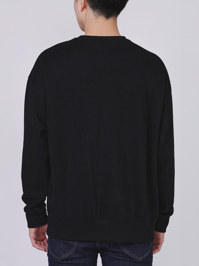 เสื้อสเวตเชิ้ตผู้ชาย คอลเลคชั่น LEE X AKID FROM YESTERDAY LOOSE FIT สีดำ