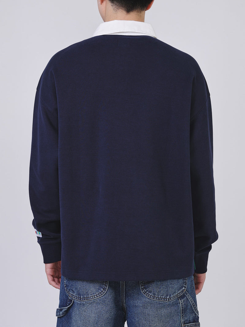 เสื้อสเวตเชิ้ตผู้ชาย คอลเลคชั่น LEE X AKID FROM YESTERDAY LOOSE FIT สีกรมท่า