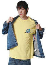 เสื้อยืดแขนสั้นผู้ชาย คอลเลคชั่น LEE X AKID FROM YESTERDAY LOOSE FIT สีเหลือง
