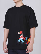 เสื้อยืดแขนสั้นผู้ชาย คอลเลคชั่น LEE X AKID FROM YESTERDAY LOOSE FIT สีดำ