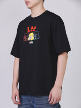 เสื้อยืดแขนสั้นผู้ชาย คอลเลคชั่น LEE X AKID FROM YESTERDAY LOOSE FIT สีดำ